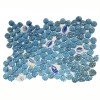 Blue Crystal Glass Pebbles With Flower Design Blue Crystal Glass Pebbles With Flower Design