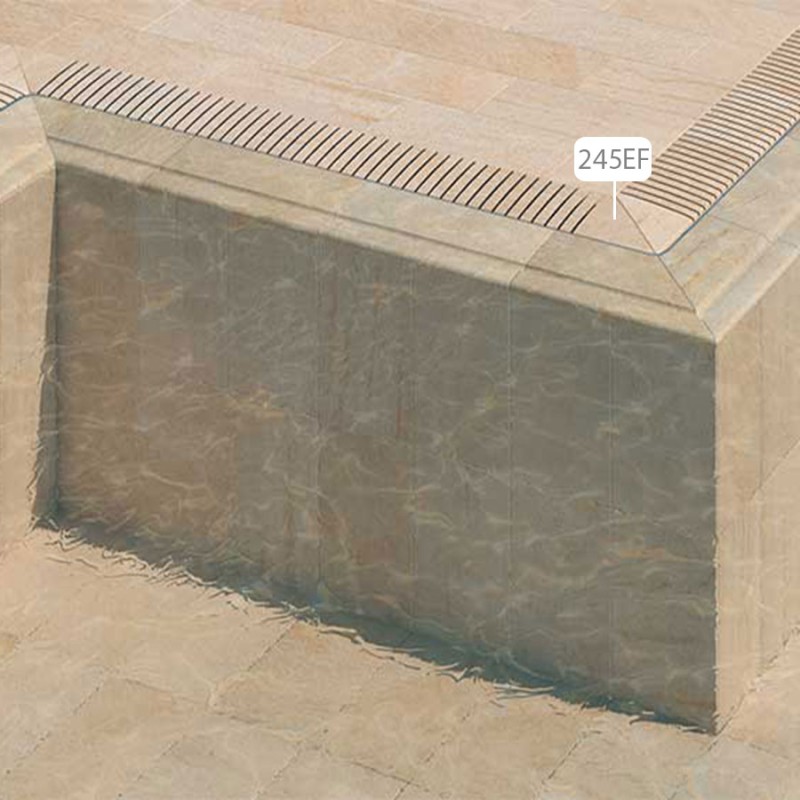 Overflow Pool Grating Corner 245 EF Overflow Pool Grating Corner 245 EF