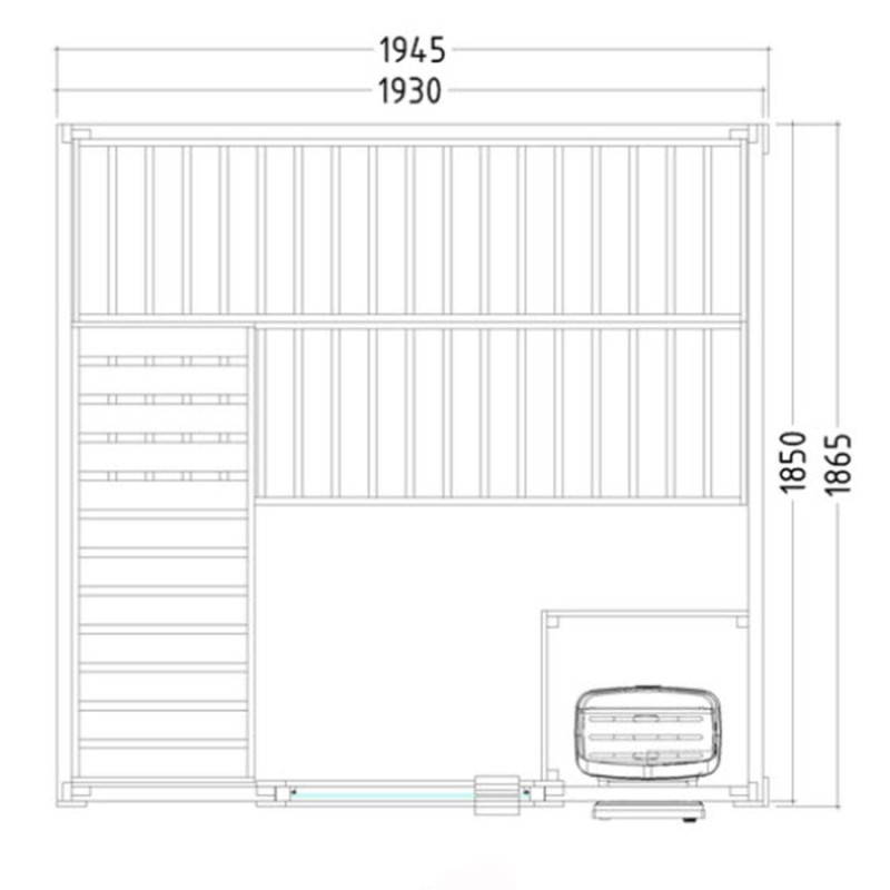 Basic Large Solid Wood Sauna Basic Large Solid Wood Sauna