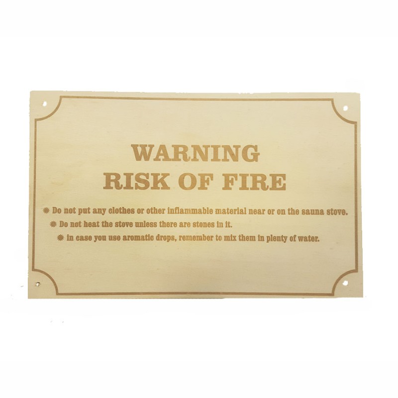 Sauna Warning Sign Sauna Warning Sign